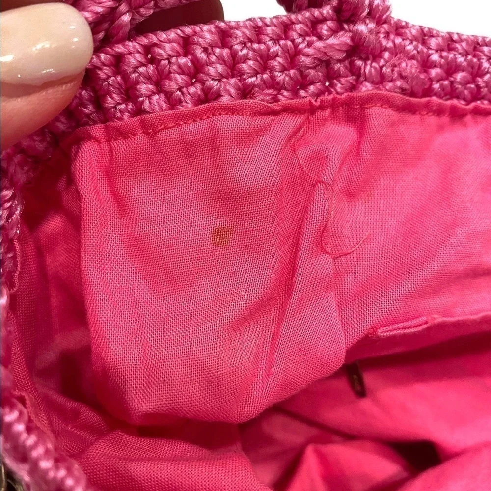 Handmade Aluminum Soda Pop Tab Pink Crocheted Purse Upcycled